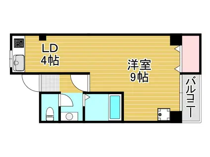 REIZ SAKURA(1DK/5階)の間取り写真