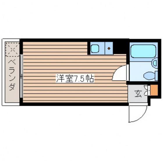 さくらビル(ワンルーム/3階)の間取り写真