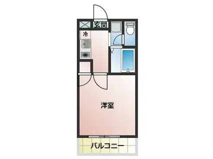 メゾン・ド・フルー五番館(1K/2階)の間取り写真