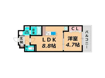 パルヴィフローラ鶴見(1LDK/3階)の間取り写真