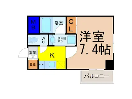 レジデンス東別院スクエア(1K/3階)の間取り写真