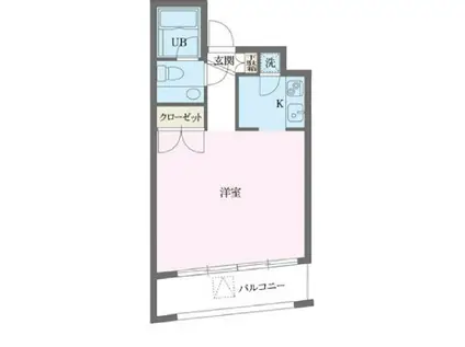 パークフロント西新宿(ワンルーム/7階)の間取り写真