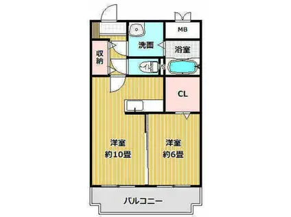 フォルタレーザ(1LDK/4階)の間取り写真