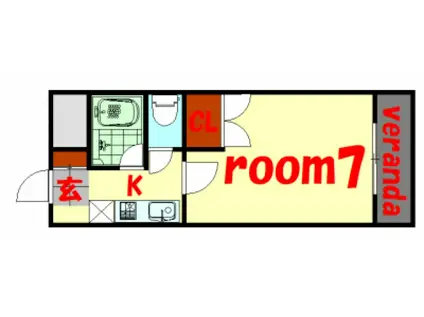 パール大宮(1K/5階)の間取り写真