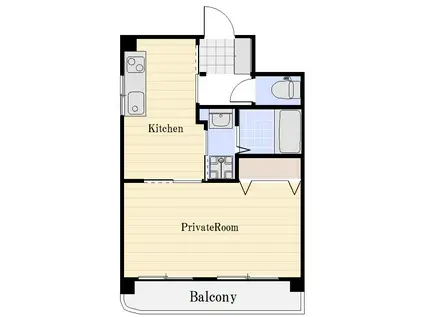 NESTY本山(1DK/4階)の間取り写真