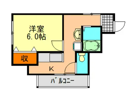 ラ・ペーシュ蘇我(1K/2階)の間取り写真