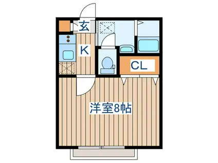 メゾンS(1K/2階)の間取り写真
