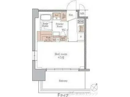 ジオエント梅田北リバーフロント(1K/10階)の間取り写真