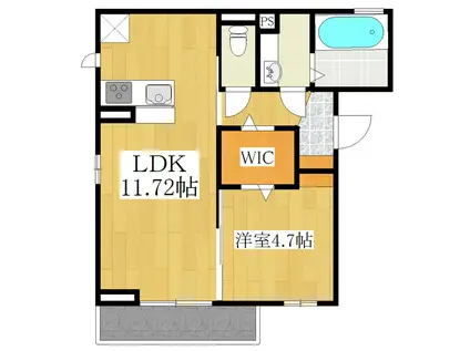 グランコンフォート(1LDK/2階)の間取り写真