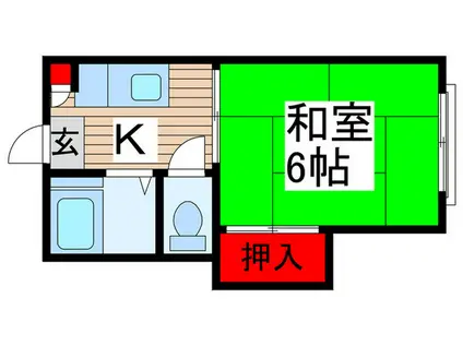 コーポ87(1K/1階)の間取り写真