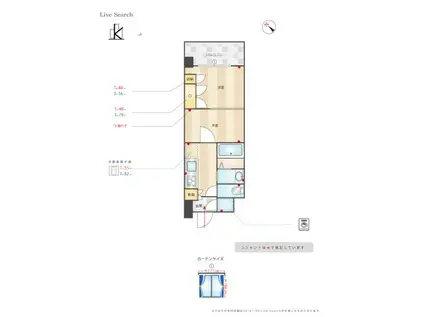 NO.102 ORIENTBLD(2K/2階)の間取り写真