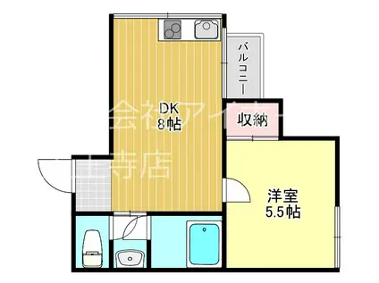 シャルマン大洋(2DK/4階)の間取り写真