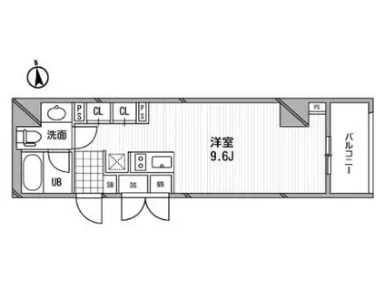 アーデン芝公園(ワンルーム/8階)の間取り写真