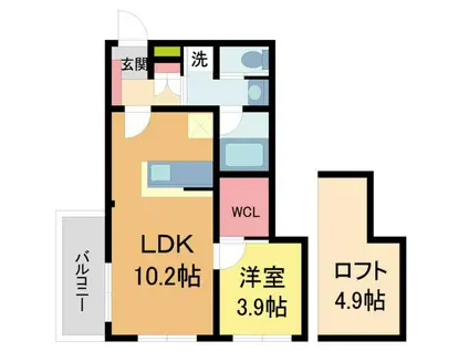 GRAN KOBELIA(1LDK/1階)の間取り写真