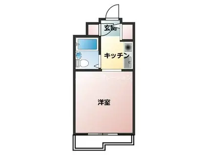 ダンディライオン立花(1K/1階)の間取り写真