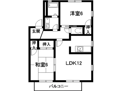 グレイスアメニティー(2LDK/1階)の間取り写真