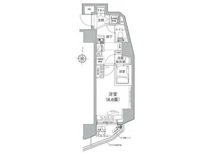 アイル両国参番館(1K/2階)の間取り写真