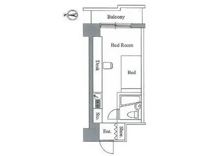 アレックス日乃本(ワンルーム/7階)の間取り写真