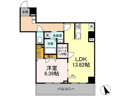 ウェスタ(1SLDK/3階)の間取り写真