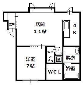 パークコート SHINKOU(1LDK/1階)の間取り写真