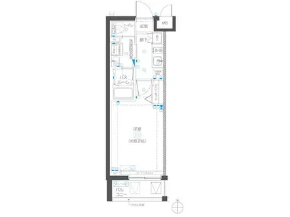 ZOOM武蔵新城(1K/5階)の間取り写真