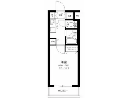 パレステュディオ新宿御苑前(1K/6階)の間取り写真