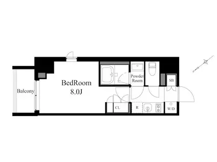 ラティエラ上野入谷(1K/8階)の間取り写真