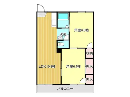 グランドシャトル(2LDK/1階)の間取り写真