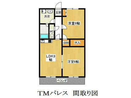 TMパレス(2LDK/2階)の間取り写真