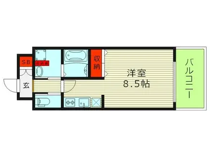 マリス京橋ARMS(1K/3階)の間取り写真