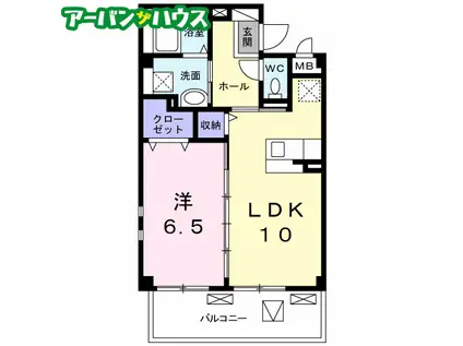 VIVAグランデ (1LDK/1階)の間取り写真