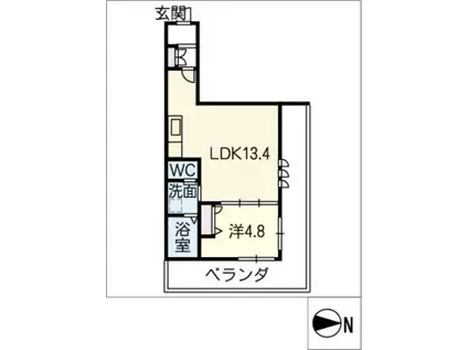 メゾンハウス松原(1LDK/3階)の間取り写真