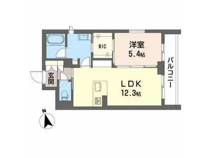 ザ ファースト レジデンス(1LDK/3階)の間取り写真