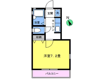 クレセント・サラ(1K/1階)の間取り写真