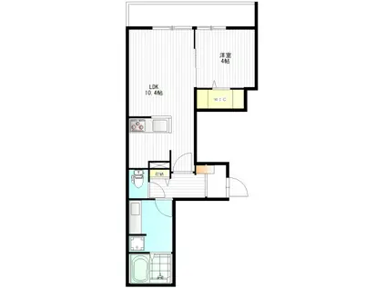 アシアリー(1LDK/3階)の間取り写真