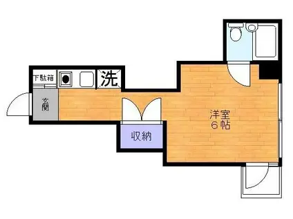 イレブン大久保日大前(ワンルーム/4階)の間取り写真