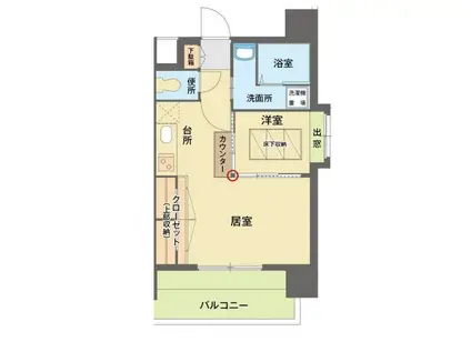 エステート・モア・平尾公園通(2K/10階)の間取り写真