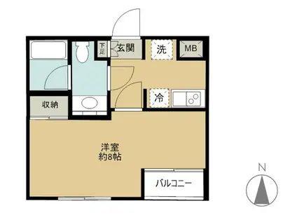 プラザ中落合(1K/3階)の間取り写真