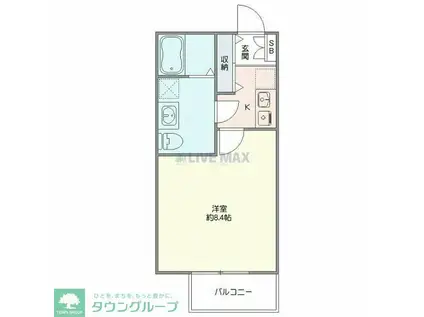 センターパーク南流山(1K/1階)の間取り写真