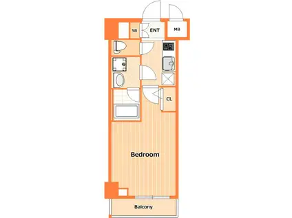 SHOKEN RESIDENCE横浜山手II(1K/3階)の間取り写真