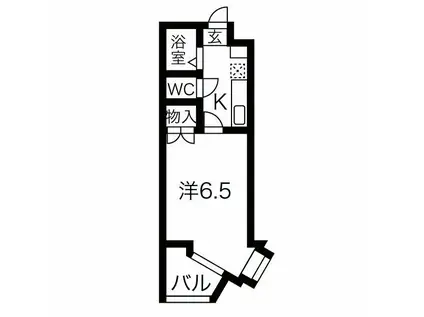 リブレ国吉田(1K/2階)の間取り写真