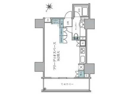朝日メトロステージ西巣鴨(ワンルーム/9階)の間取り写真