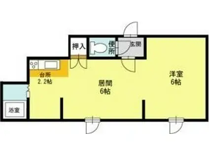 キラメック知事公館I・II(1LDK/3階)の間取り写真