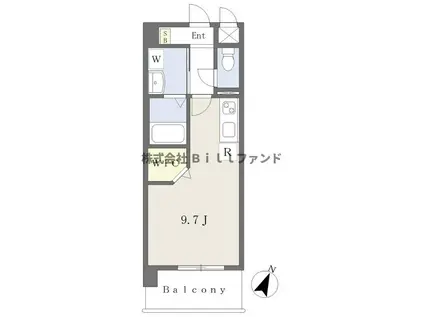 GRAND MERCI(ワンルーム/5階)の間取り写真