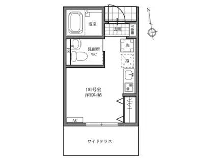 SAKURA APARTMENT(ワンルーム/1階)の間取り写真