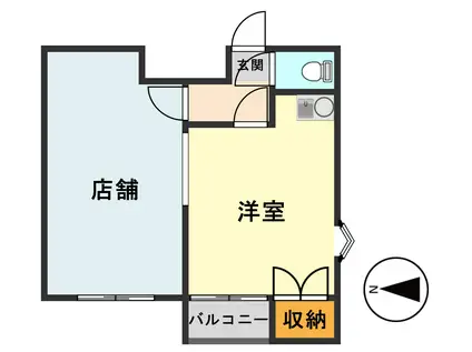 ラ・ヴェール(ワンルーム/1階)の間取り写真