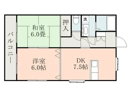 ディアカナ・I(1LDK/3階)の間取り写真