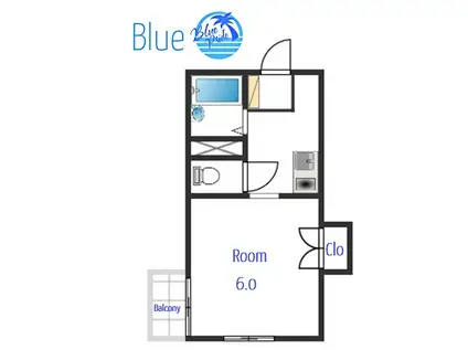 ガーデンヒルズ(1K/1階)の間取り写真