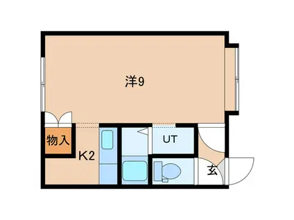 ルミエール上坂(1K/2階)の間取り写真