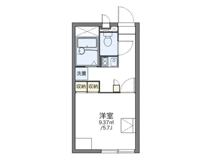ＪＲ中央線 西八王子駅 徒歩59分 2階建 築24年(1K/2階)の間取り写真